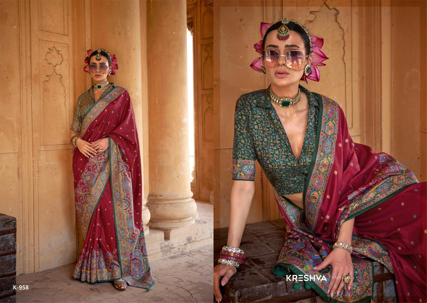 K-958 Sugandha Kreshva Pv Silk Sarees