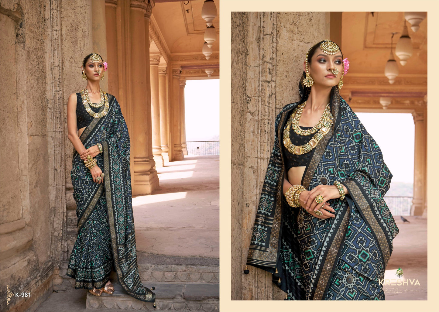 K-981 Sankh Patola Kreshva Pv Silk Sarees