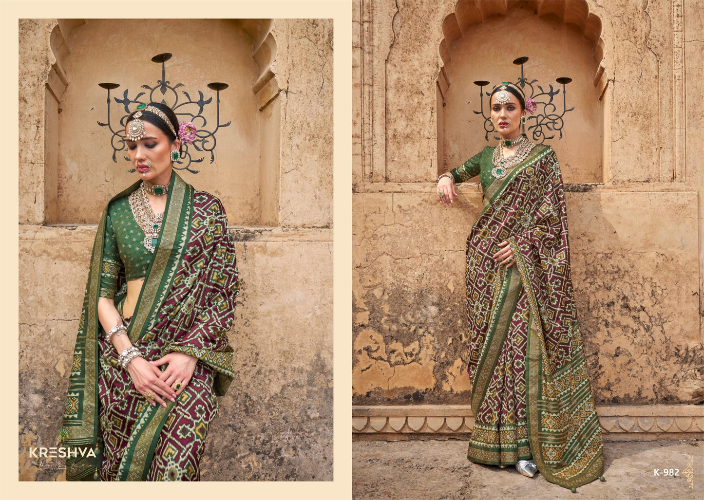 K-982 Sankh Patola Kreshva Pv Silk Sarees