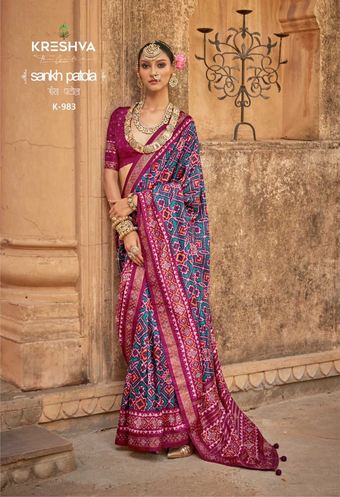 K-983 Sankh Patola Kreshva Pv Silk Sarees