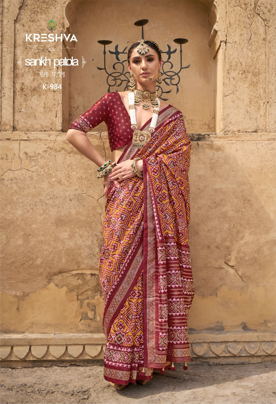 K-984 Sankh Patola Kreshva Pv Silk Sarees