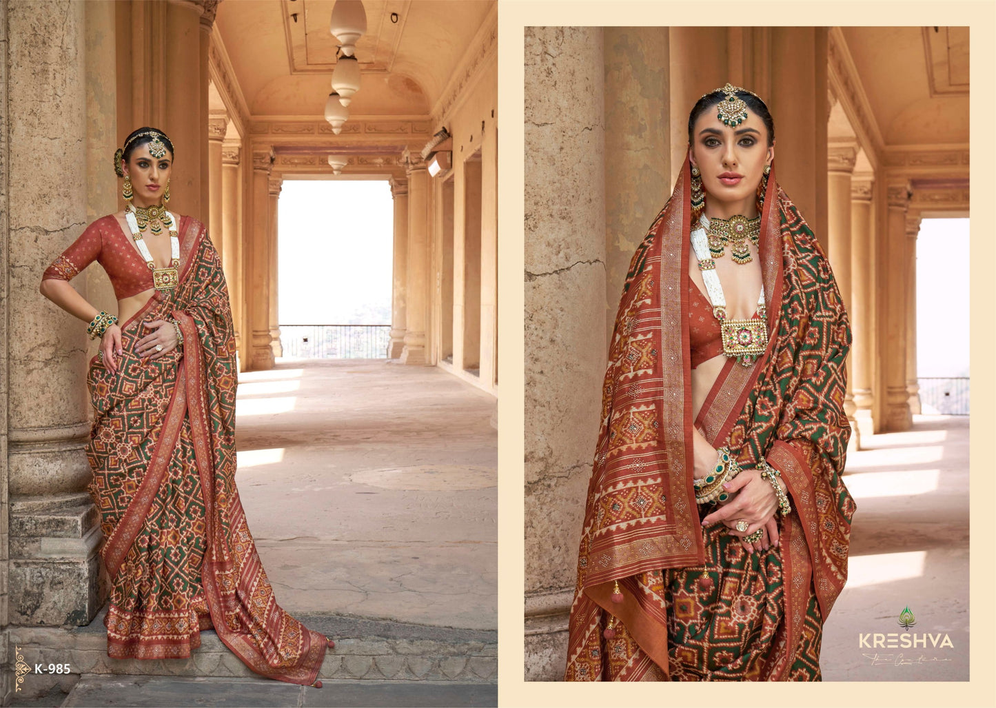 K-985 Sankh Patola Kreshva Pv Silk Sarees