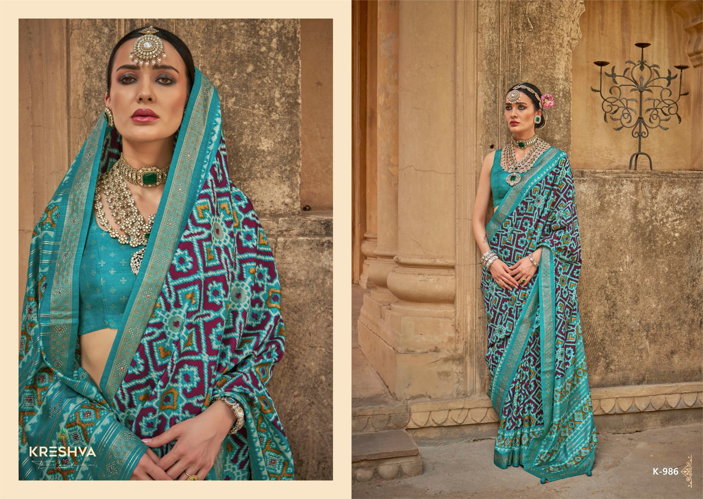 K-986 Sankh Patola Kreshva Pv Silk Sarees