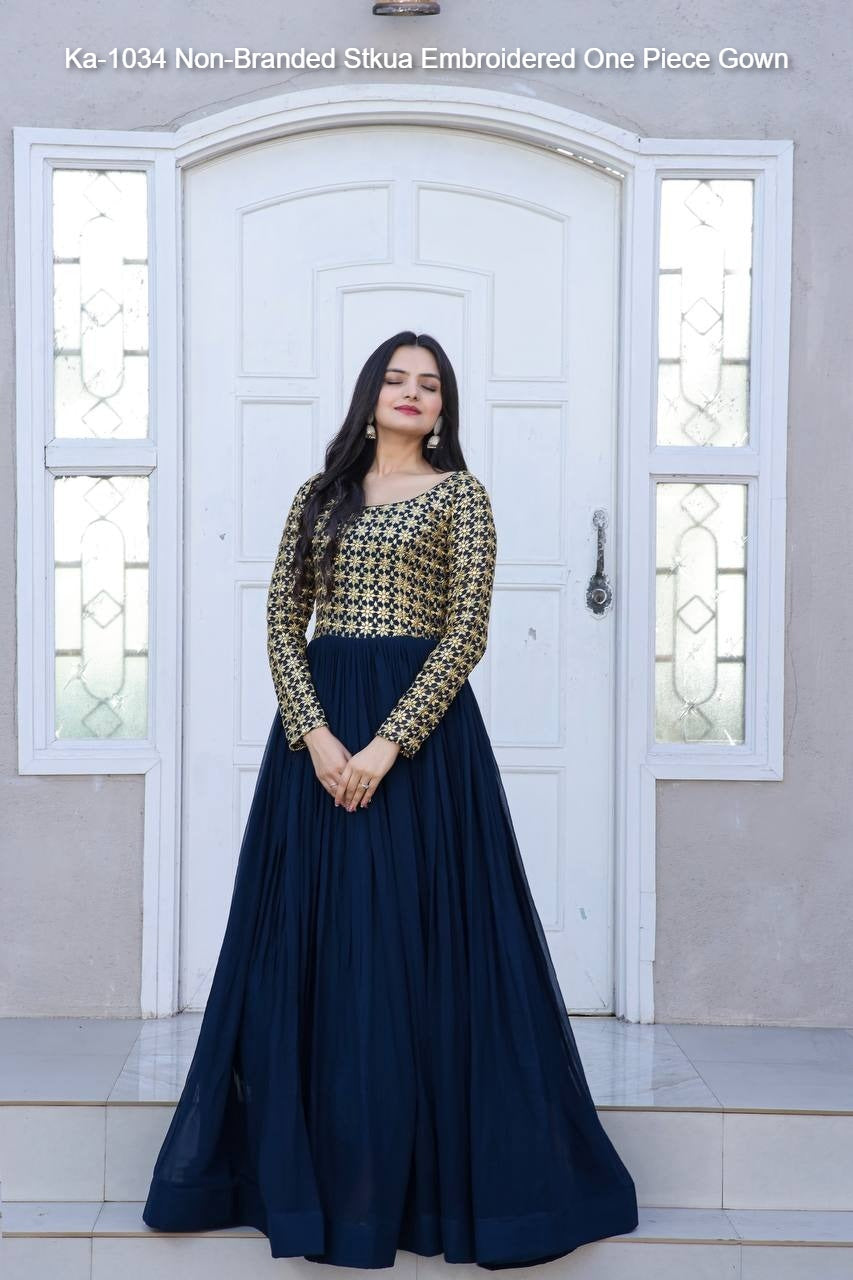 Ka-1034 Non-Branded Stkua Embroidered One Piece Gown