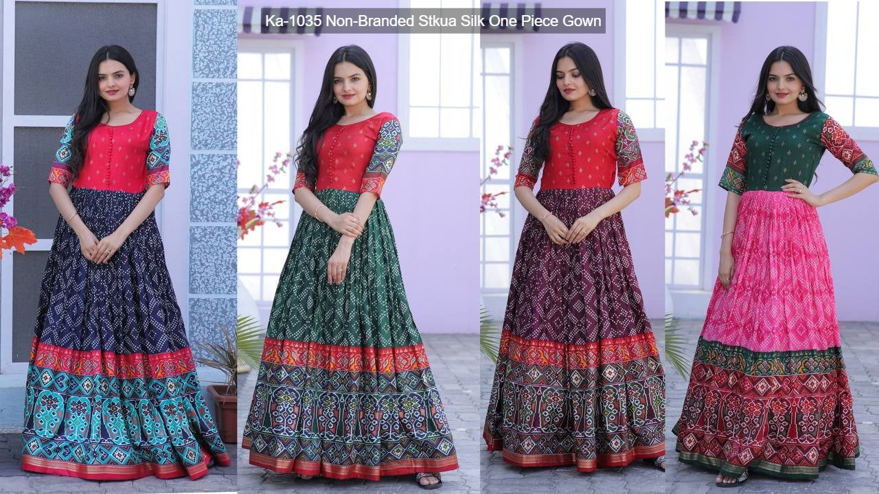 Ka-1035 Non-Branded Stkua Silk One Piece Gown