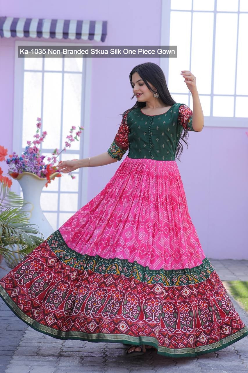 Ka-1035 Non-Branded Stkua Silk One Piece Gown