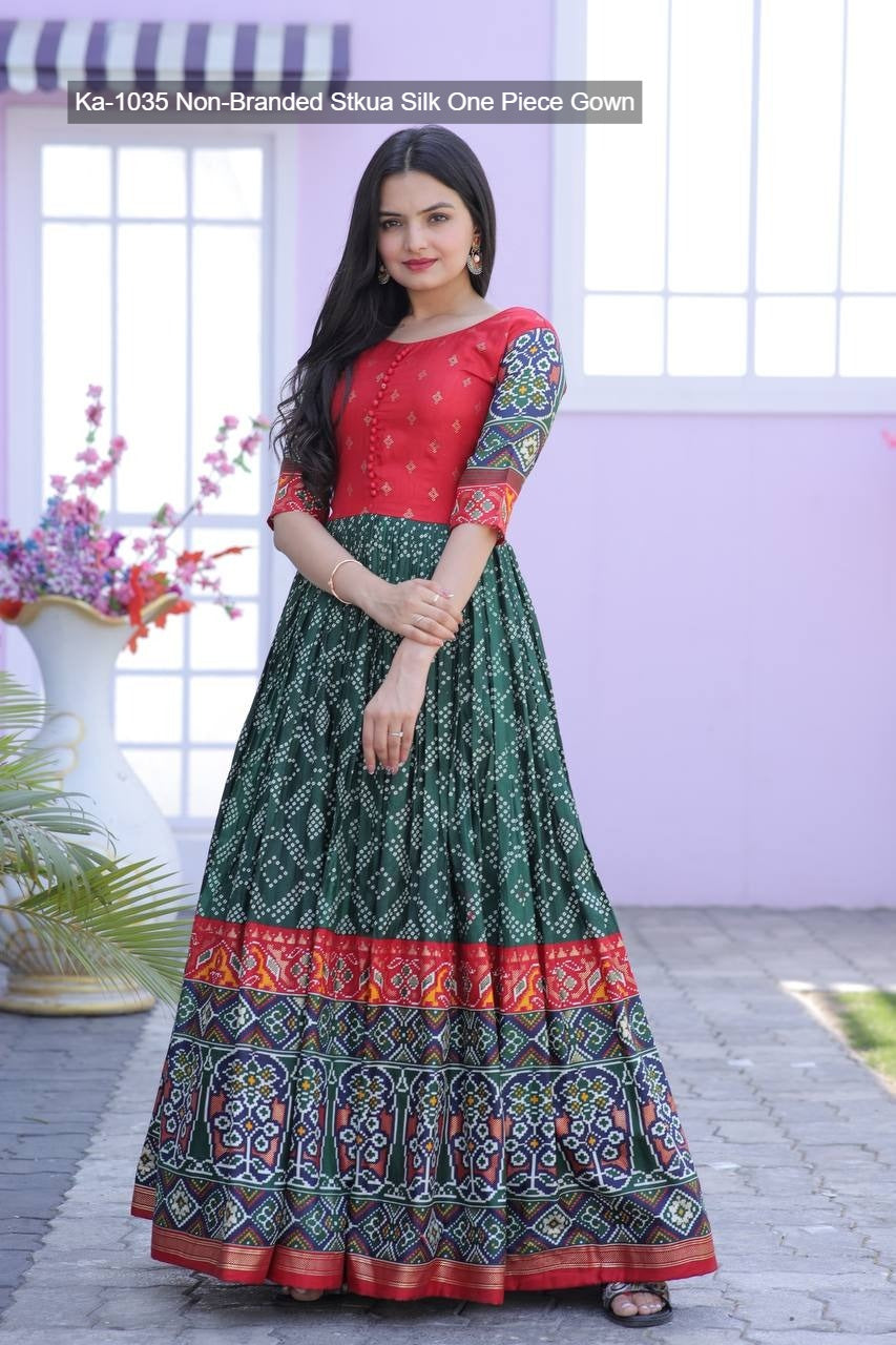 Ka-1035 Non-Branded Stkua Silk One Piece Gown