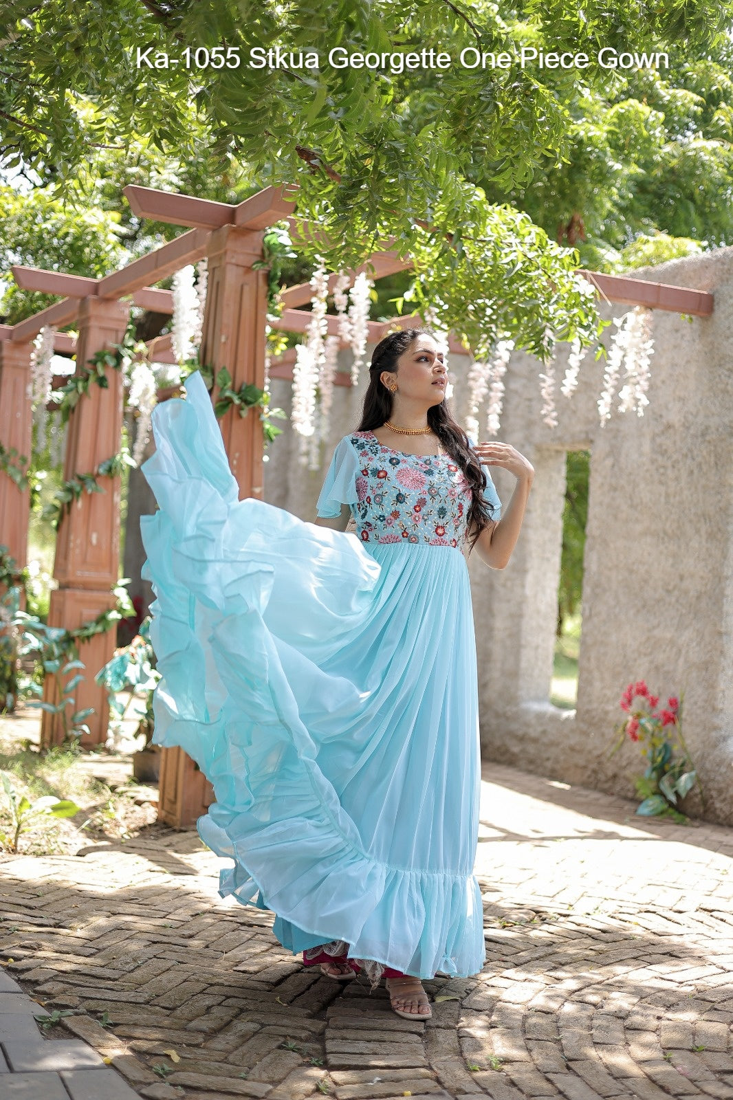 Ka-1055 Stkua Georgette One Piece Gown