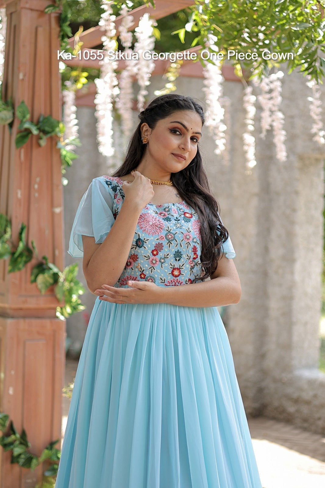 Ka-1055 Stkua Georgette One Piece Gown