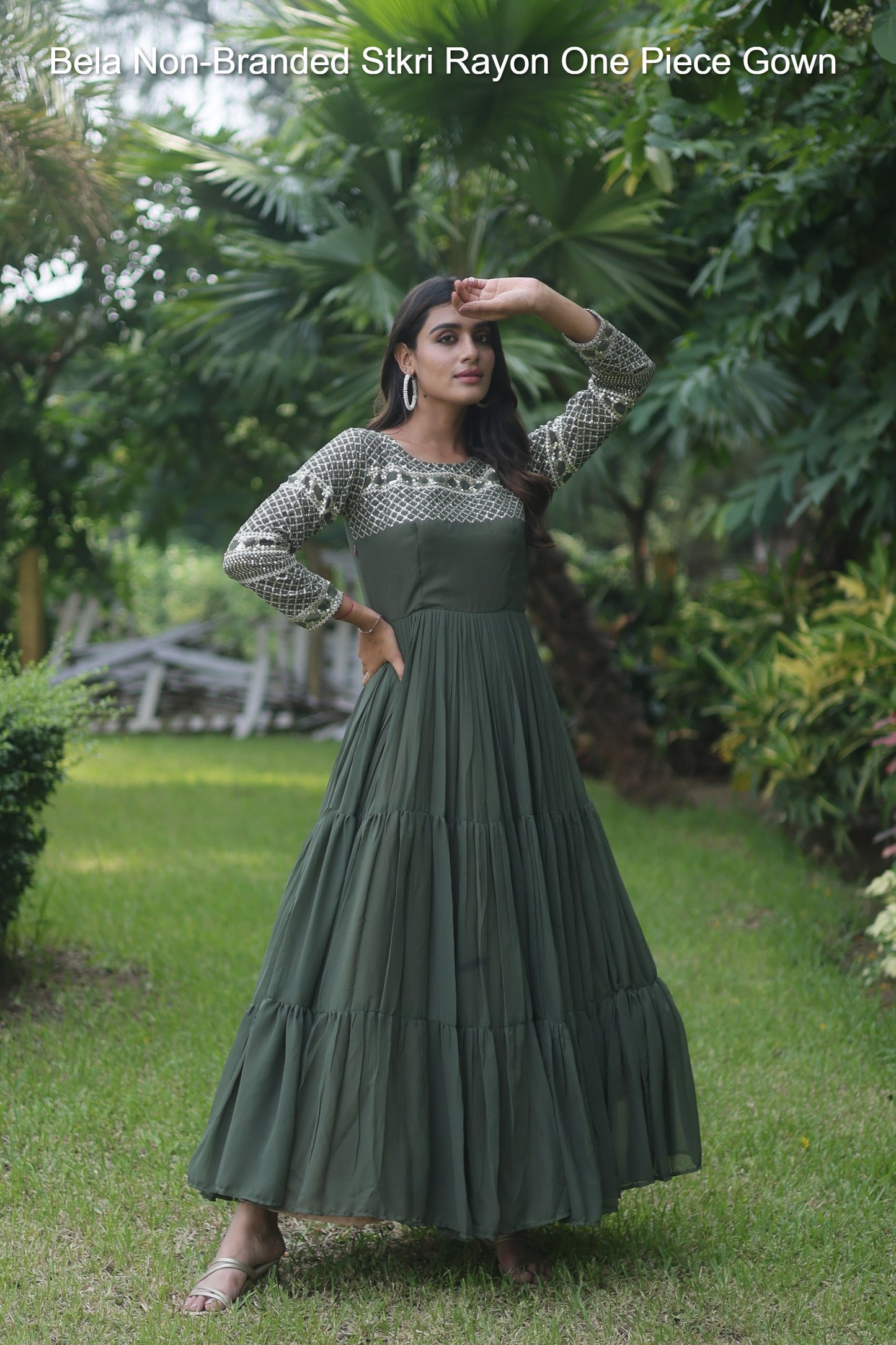 Ka-1066 Stkua Faux Blooming One Piece Gown