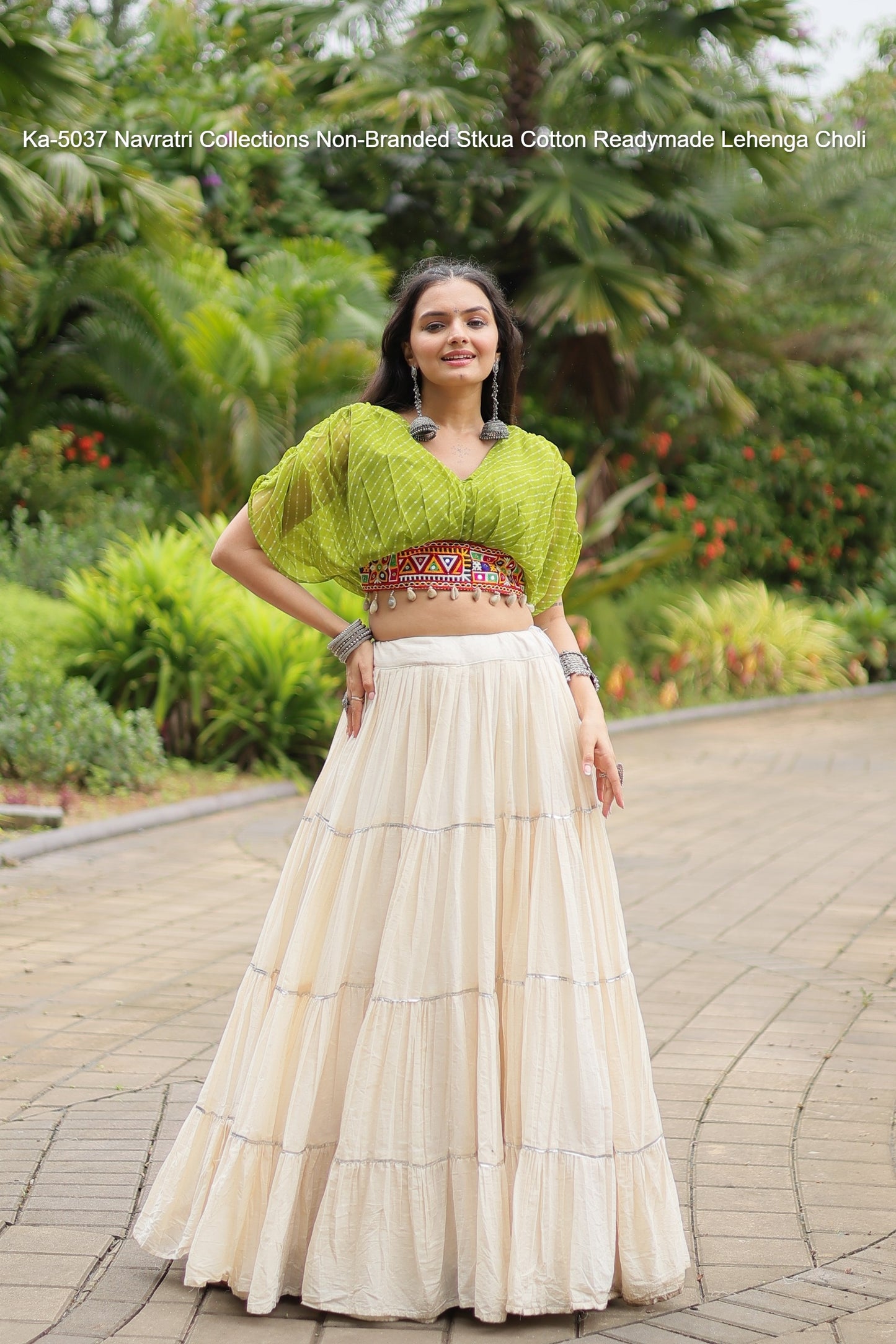 Ka-5037 Navratri Collections Non-Branded Stkua Cotton Readymade Lehenga Choli