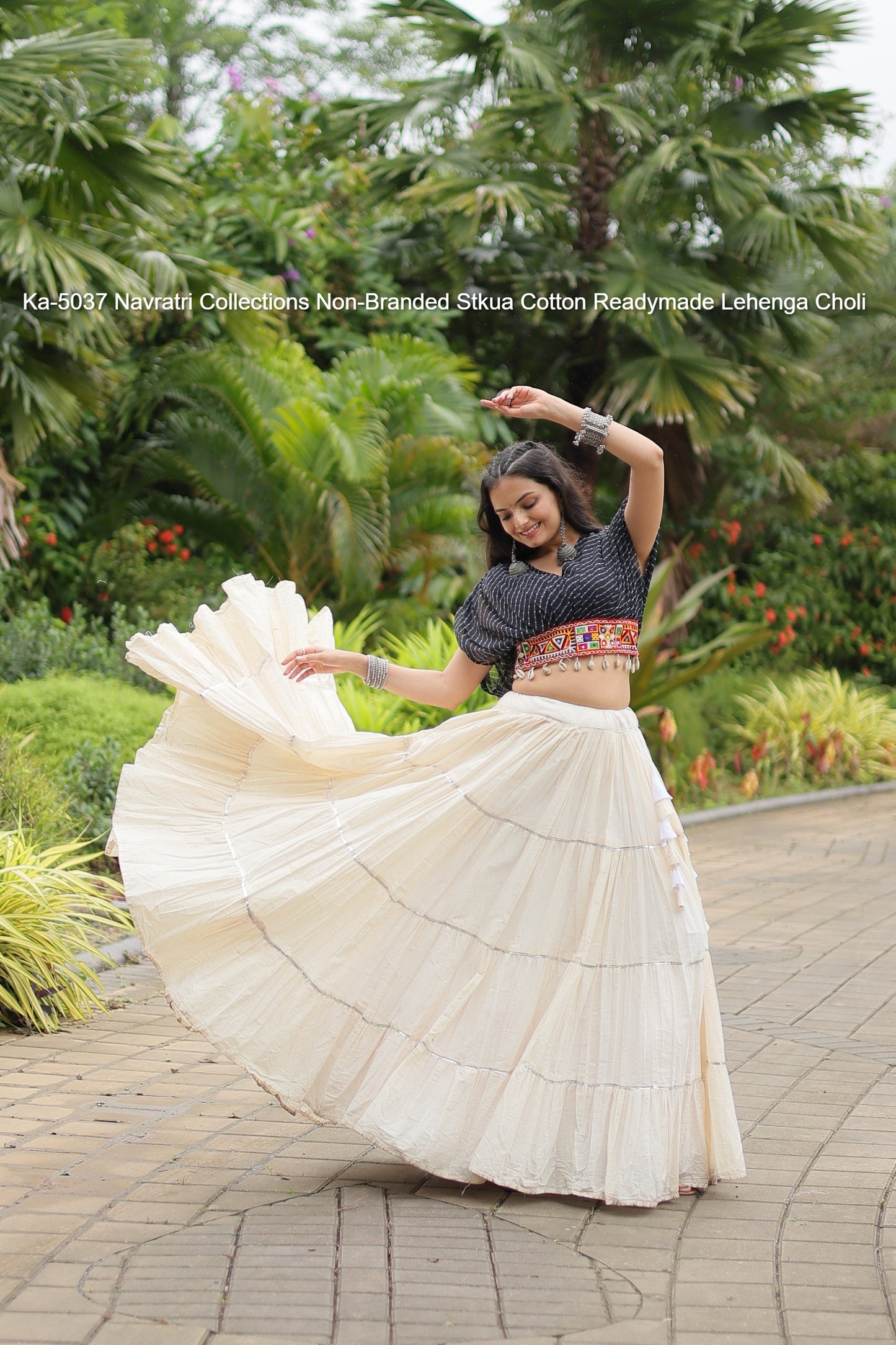 Ka-5037 Navratri Collections Non-Branded Stkua Cotton Readymade Lehenga Choli