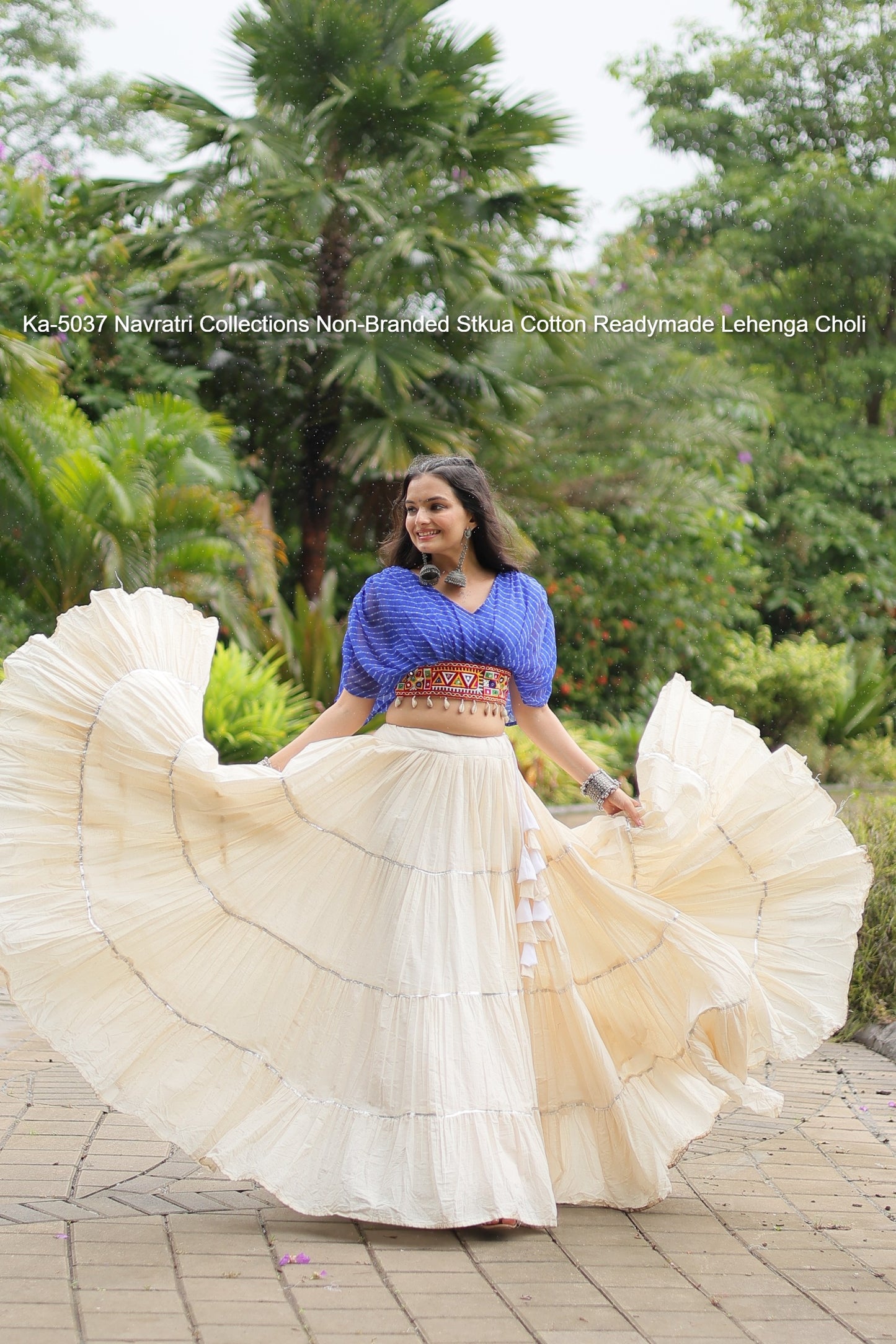 Ka-5037 Navratri Collections Non-Branded Stkua Cotton Readymade Lehenga Choli