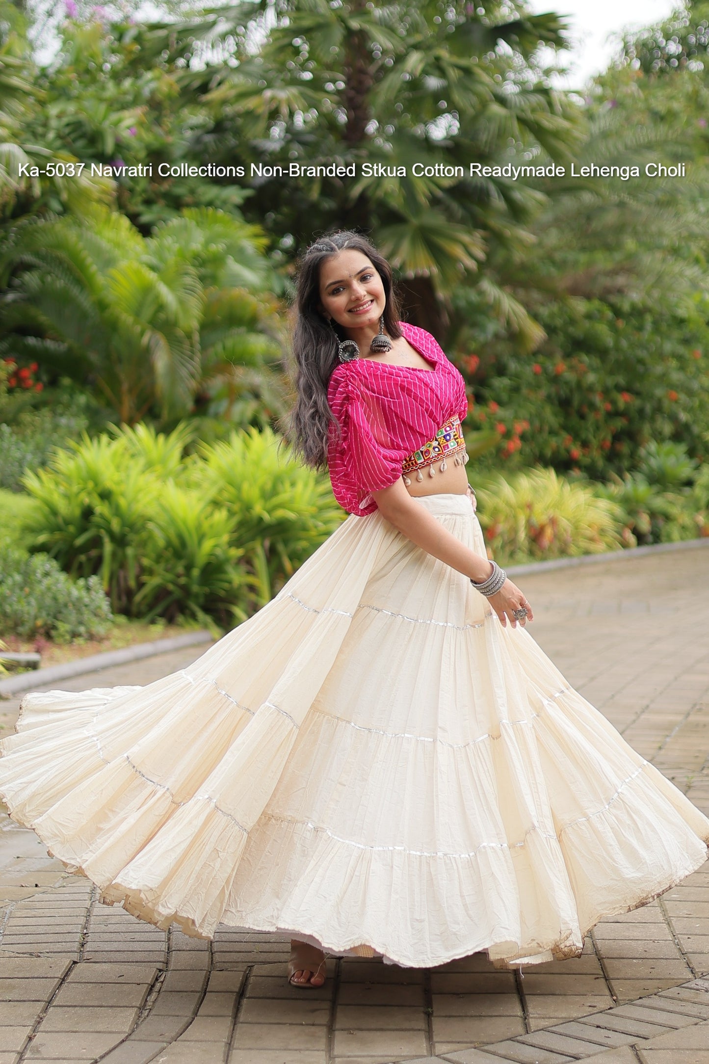 Ka-5037 Navratri Collections Non-Branded Stkua Cotton Readymade Lehenga Choli