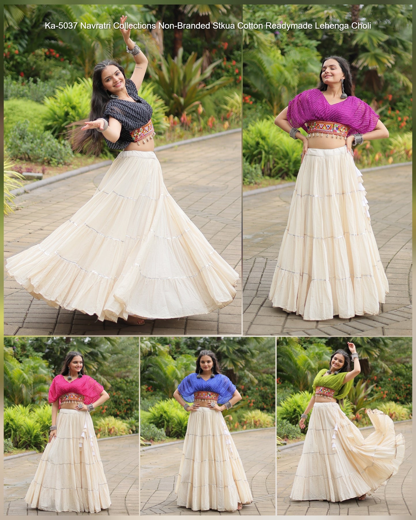 Ka-5037 Navratri Collections Non-Branded Stkua Cotton Readymade Lehenga Choli