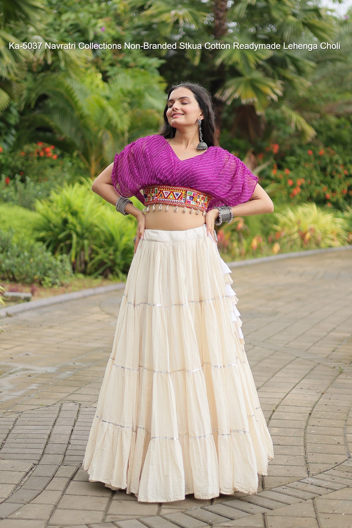 Ka-5037 Navratri Collections Non-Branded Stkua Cotton Readymade Lehenga Choli