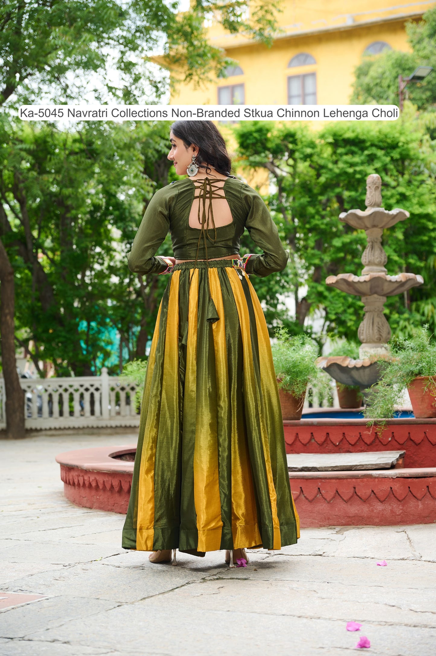 Ka-5045 Navratri Collections Non-Branded Stkua Chinnon Lehenga Choli