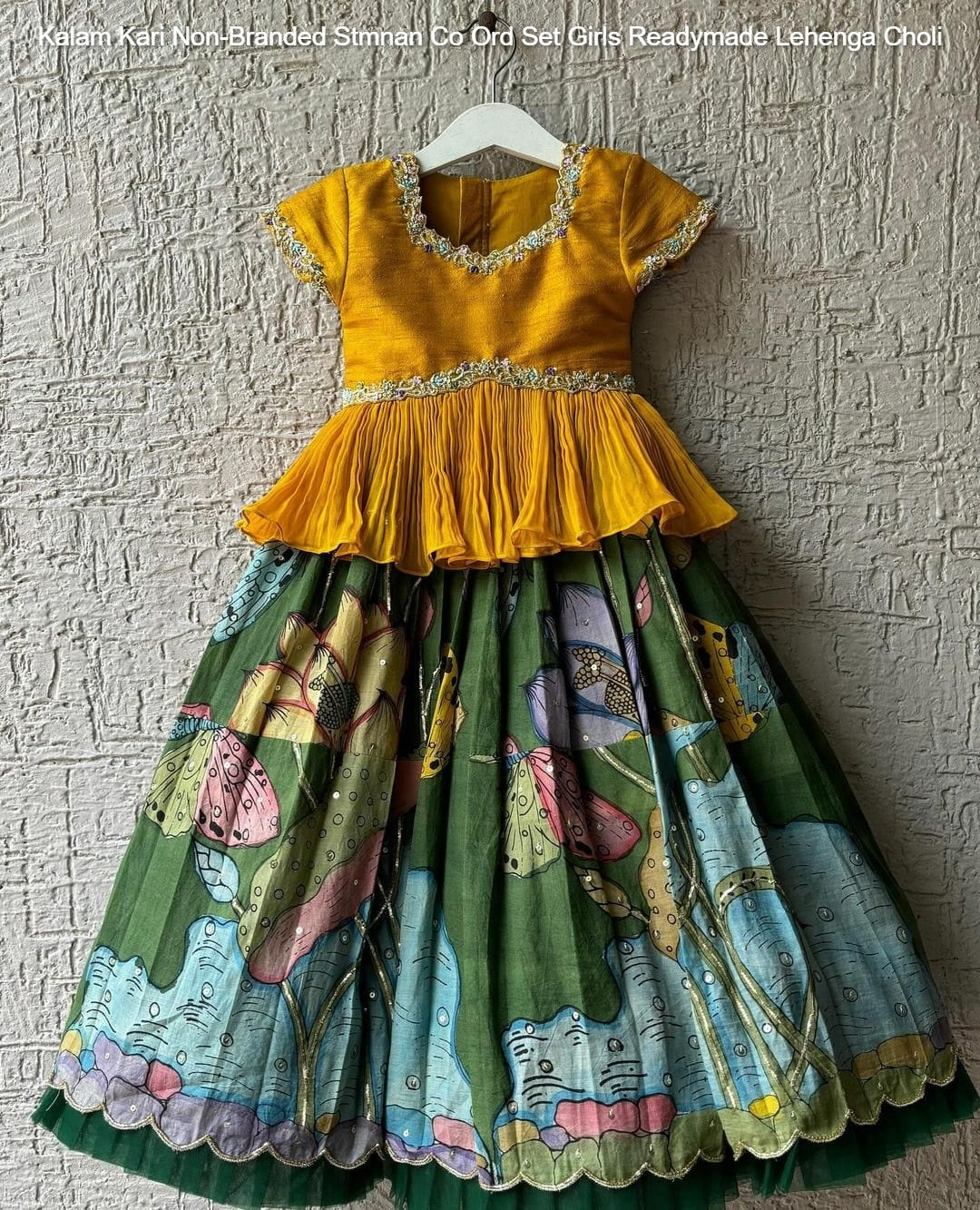 Kalam Kari Non-Branded Stmnan Co Ord Set Girls Readymade Lehenga Choli