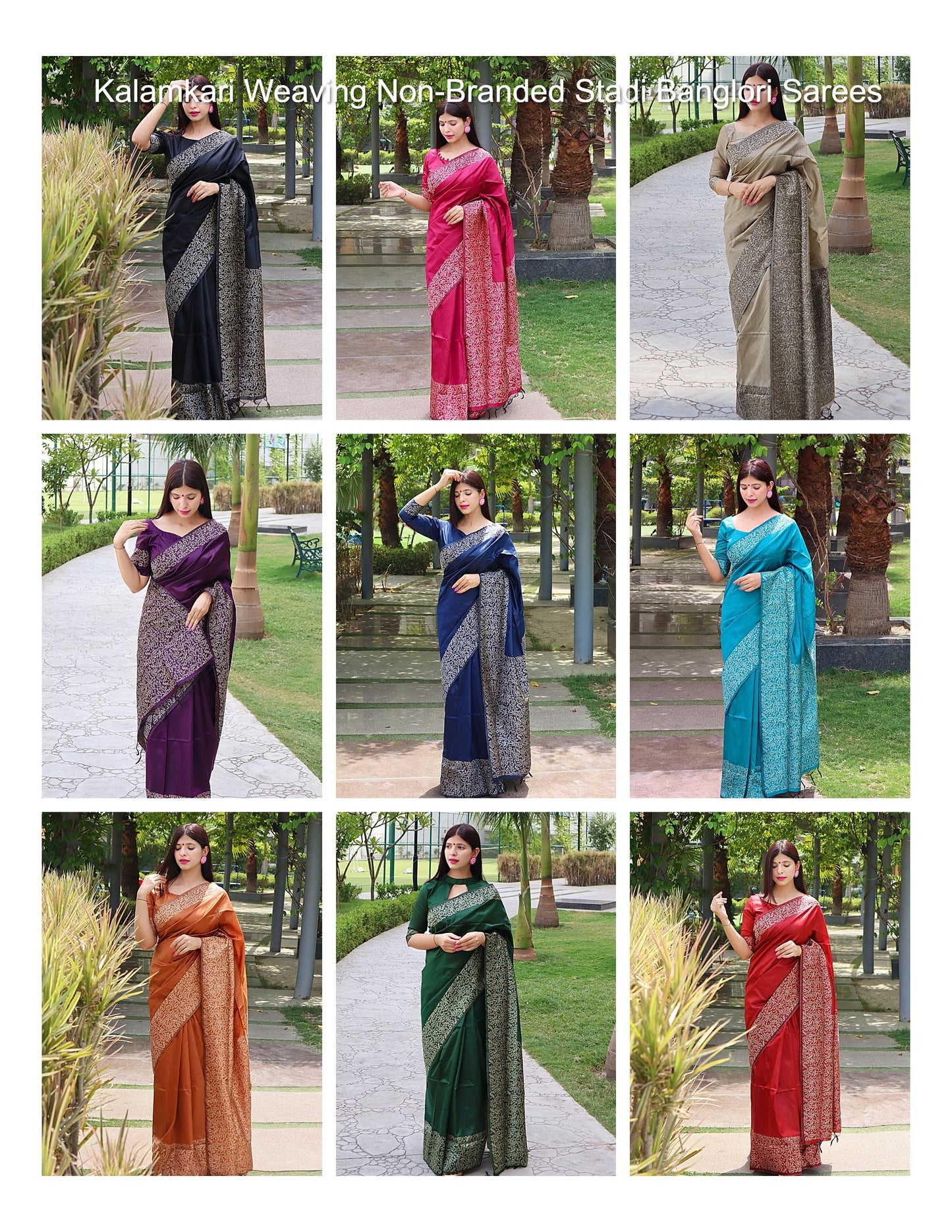 Kalamkari Weaving Non-Branded Stadi Banglori Sarees