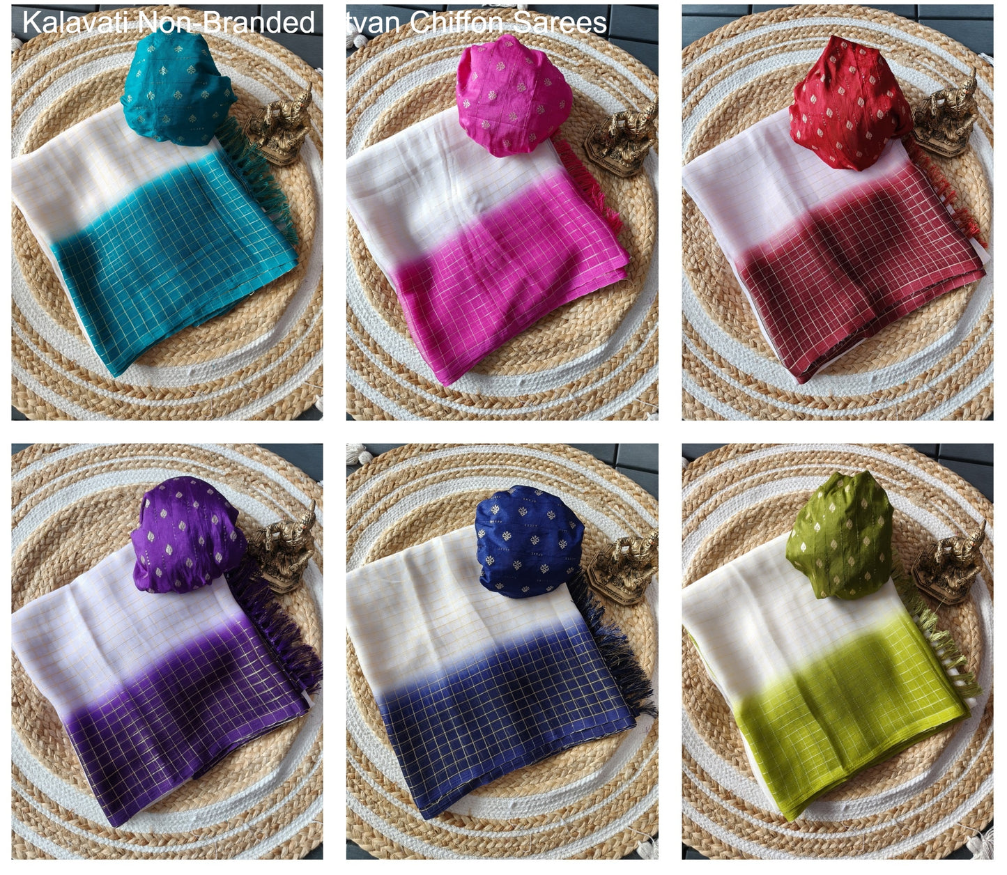 Kalavati Non-Branded Stvan Chiffon Sarees