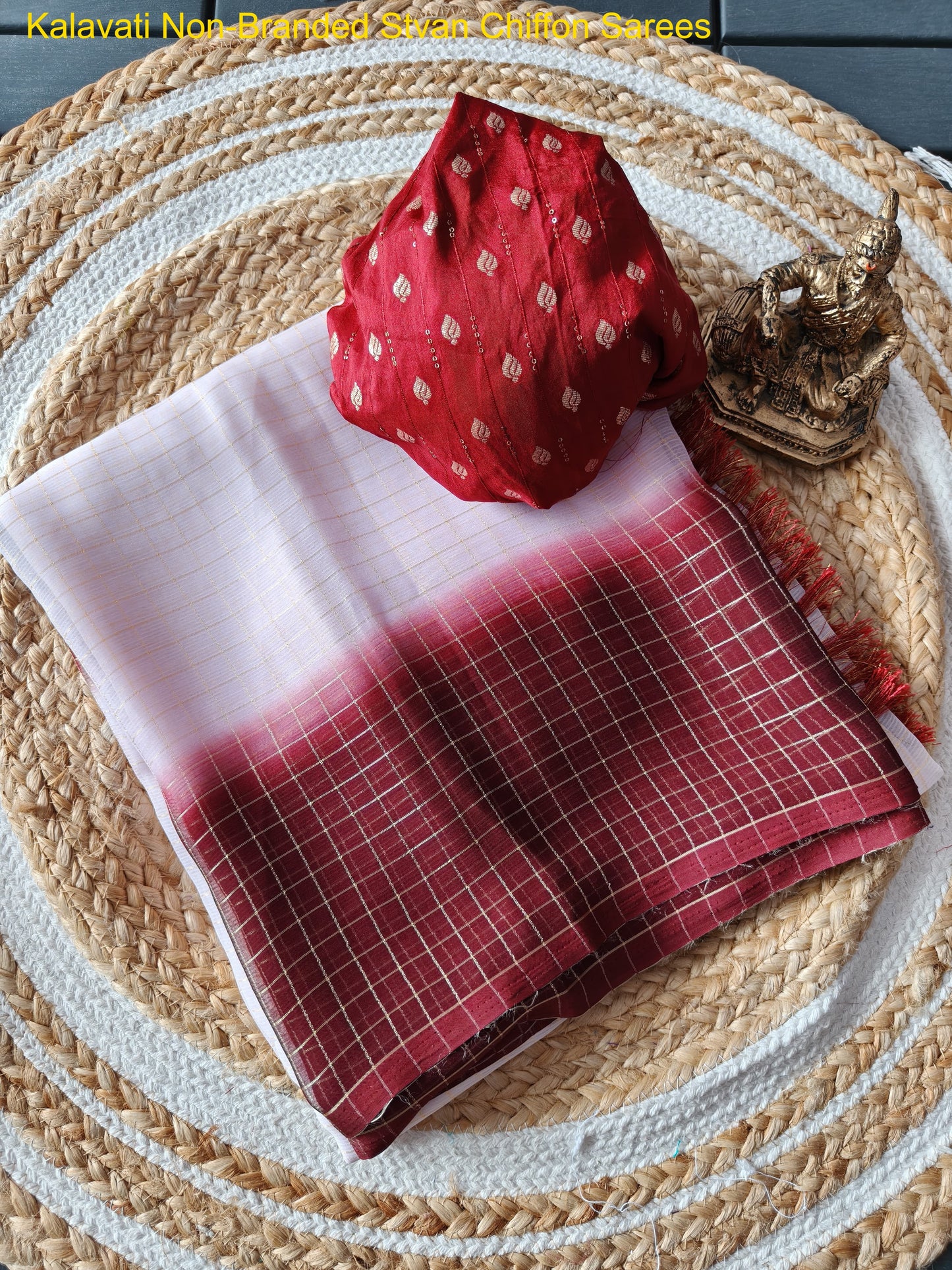 Kalavati Non-Branded Stvan Chiffon Sarees
