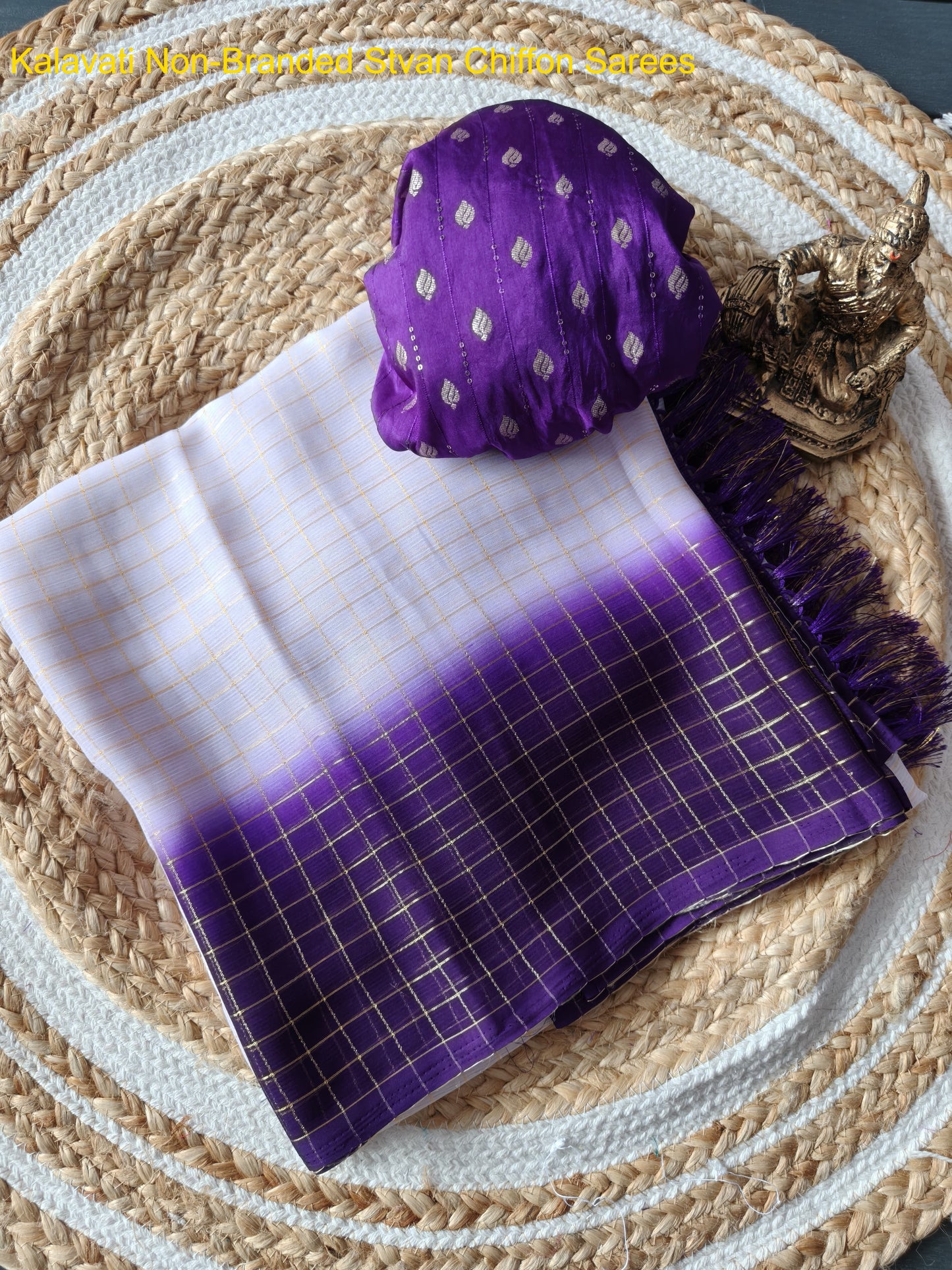 Kalavati Non-Branded Stvan Chiffon Sarees