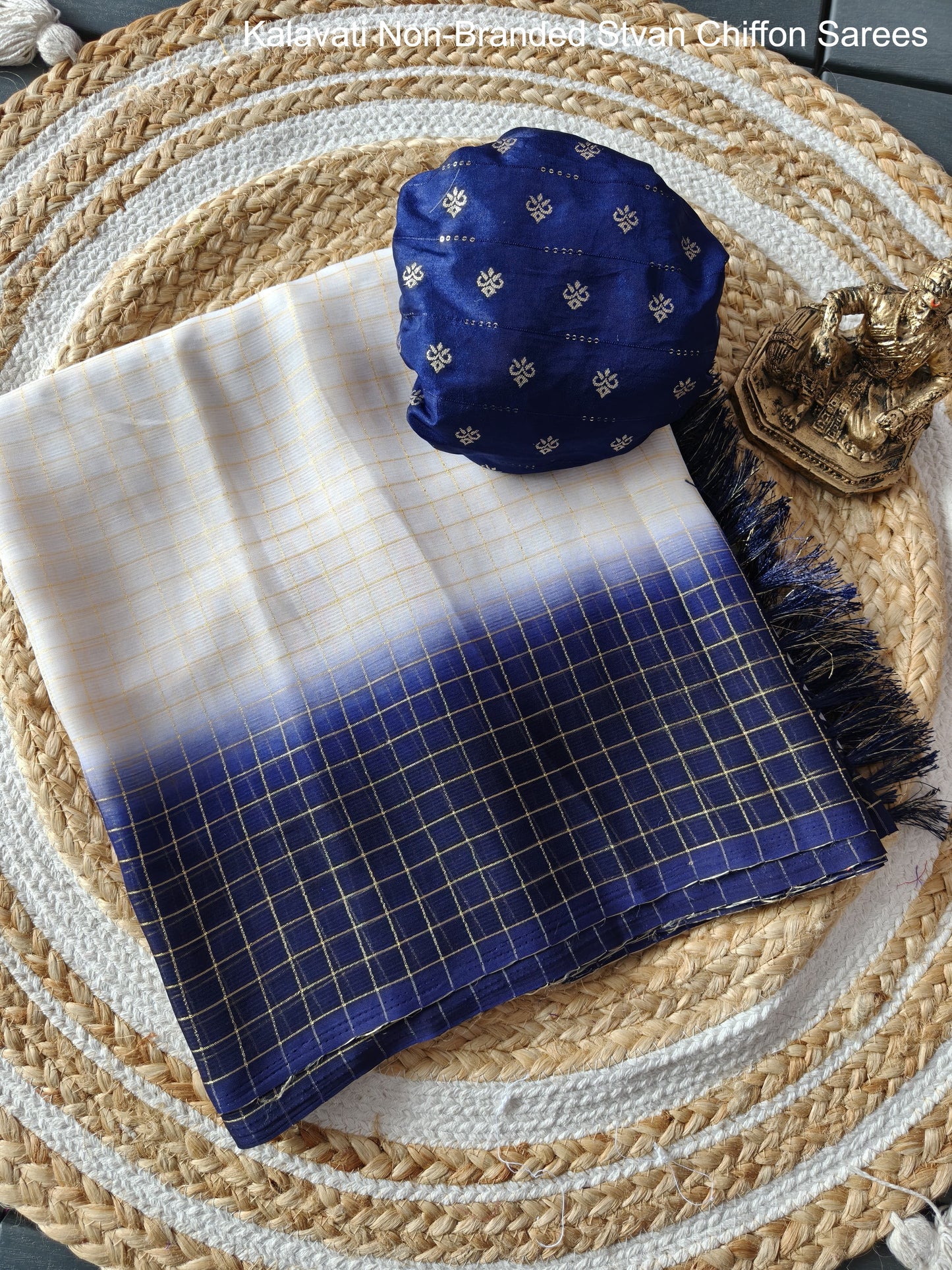 Kalavati Non-Branded Stvan Chiffon Sarees