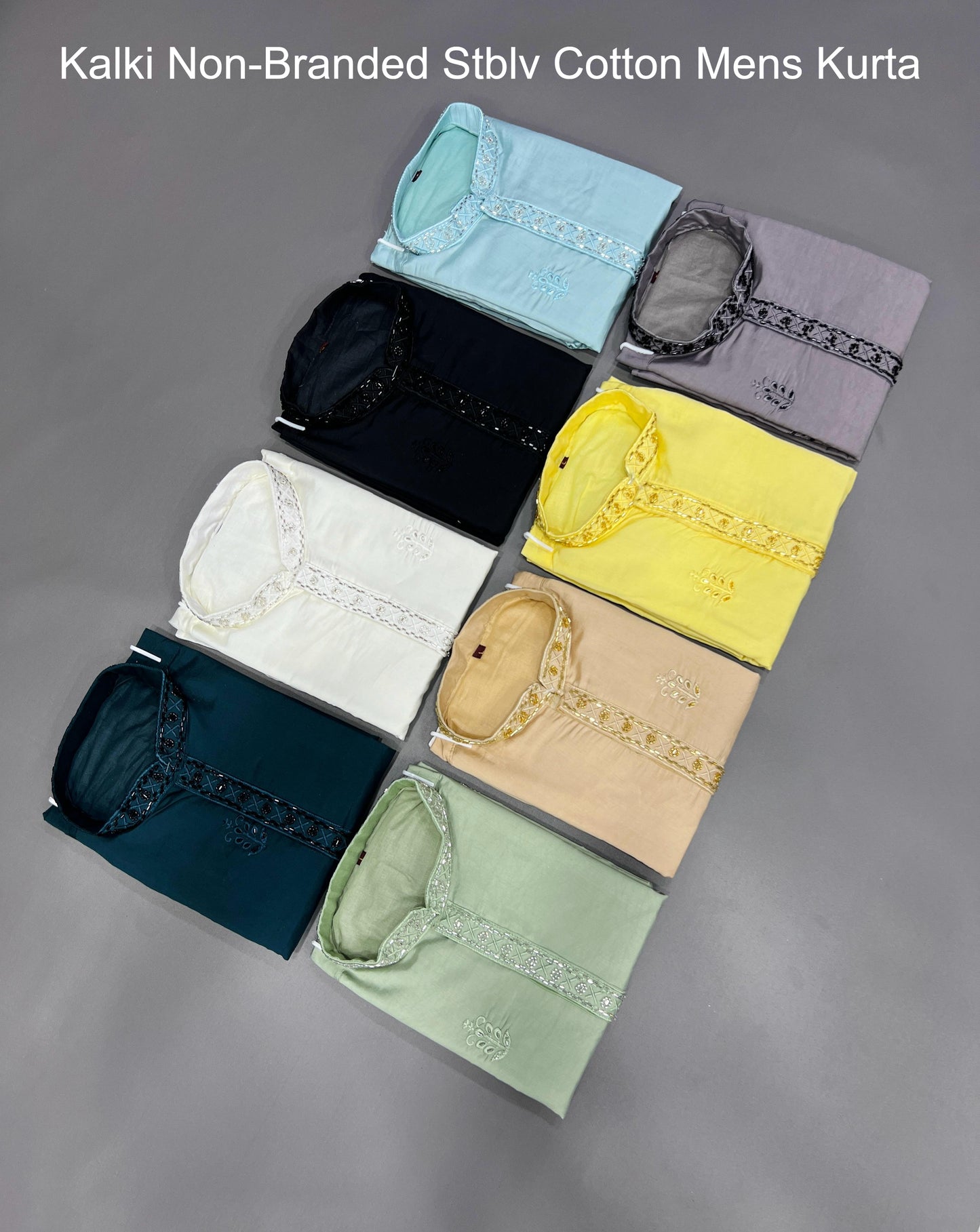 Kalki Non-Branded Stblv Cotton Mens Kurta