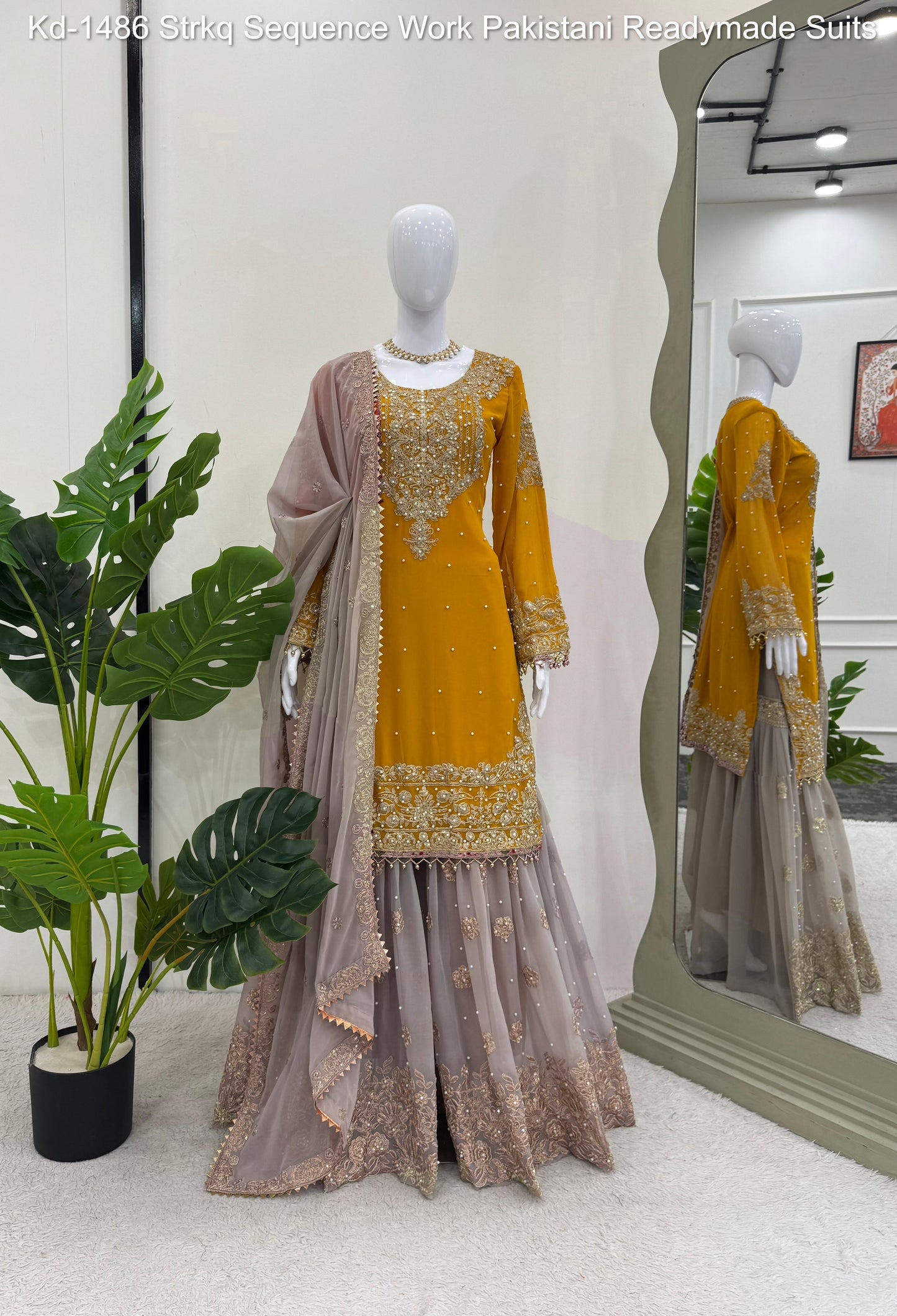 Kd-1486 Strkq Sequence Work Pakistani Readymade Suits