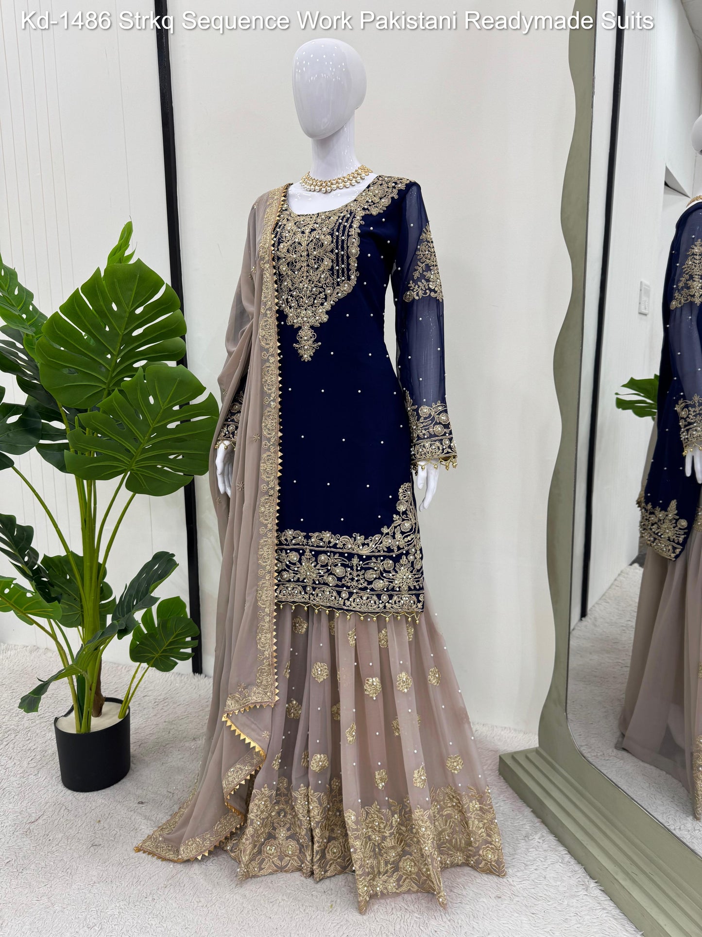 Kd-1486 Strkq Sequence Work Pakistani Readymade Suits