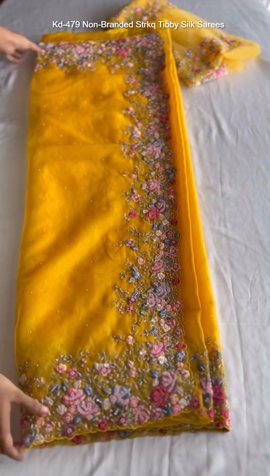 Kd-479 Non-Branded Strkq Tibby Silk Sarees