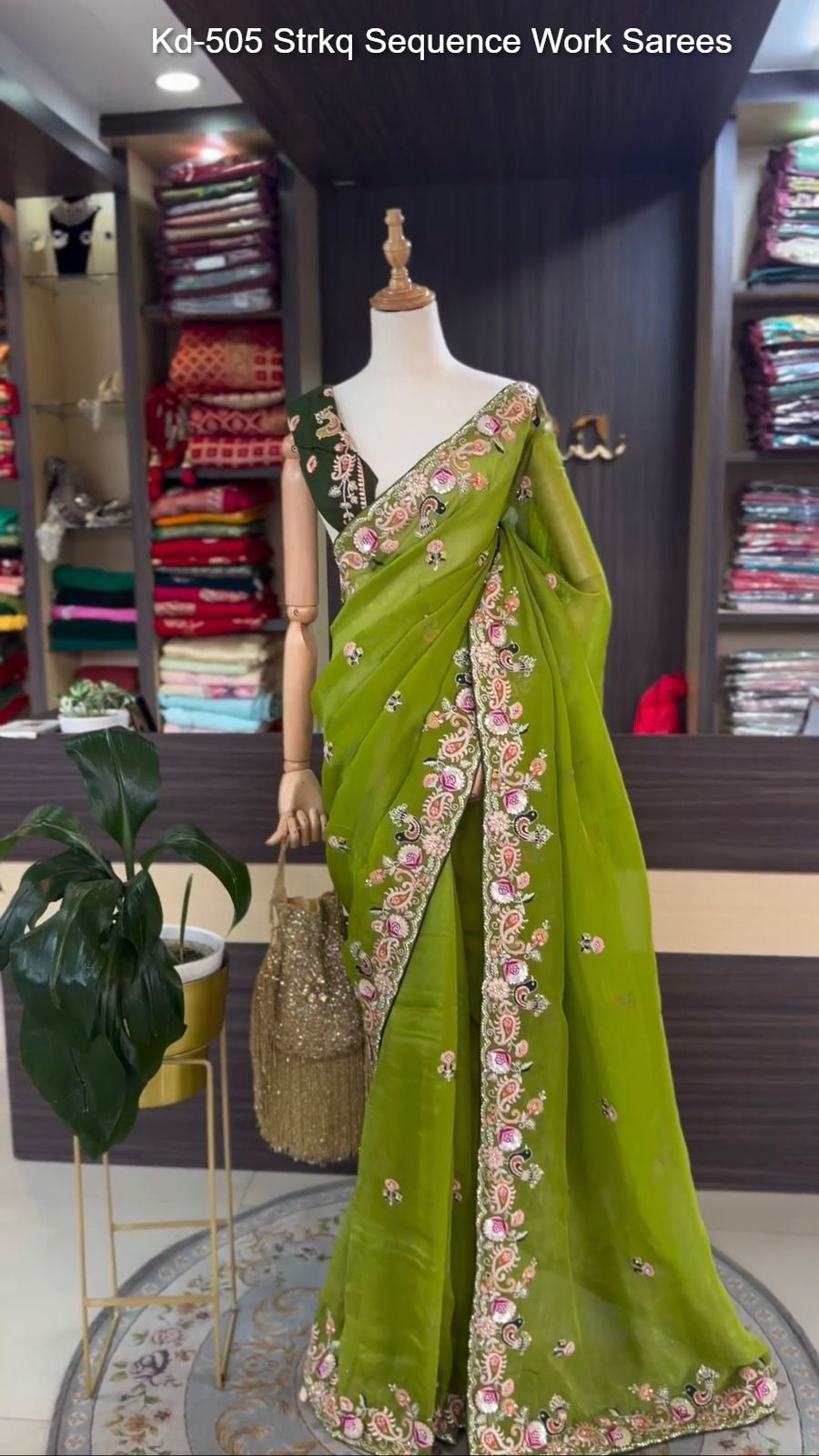 Kd-505 Strkq Sequence Work Sarees