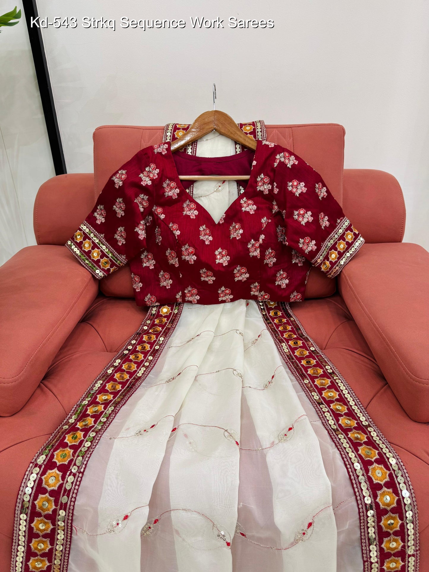 Kd-543 Strkq Sequence Work Sarees