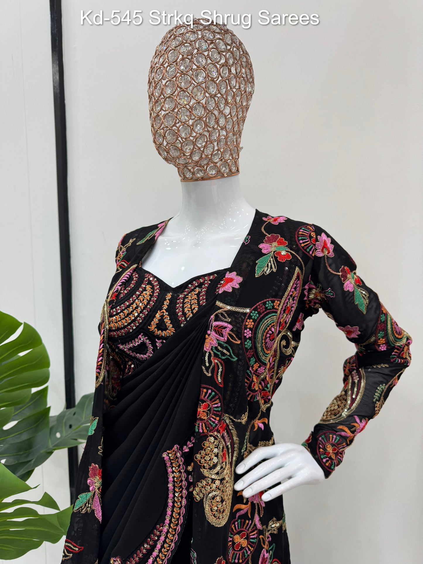 Kd-545 Strkq Shrug Sarees