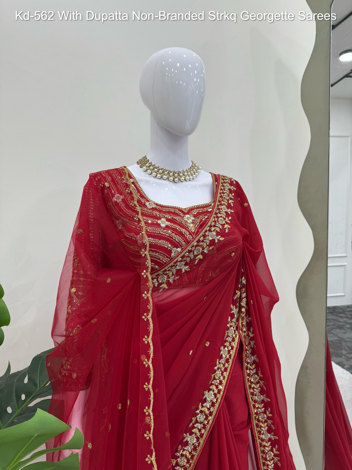 Kd-562 With Dupatta Non-Branded Strkq Georgette Sarees
