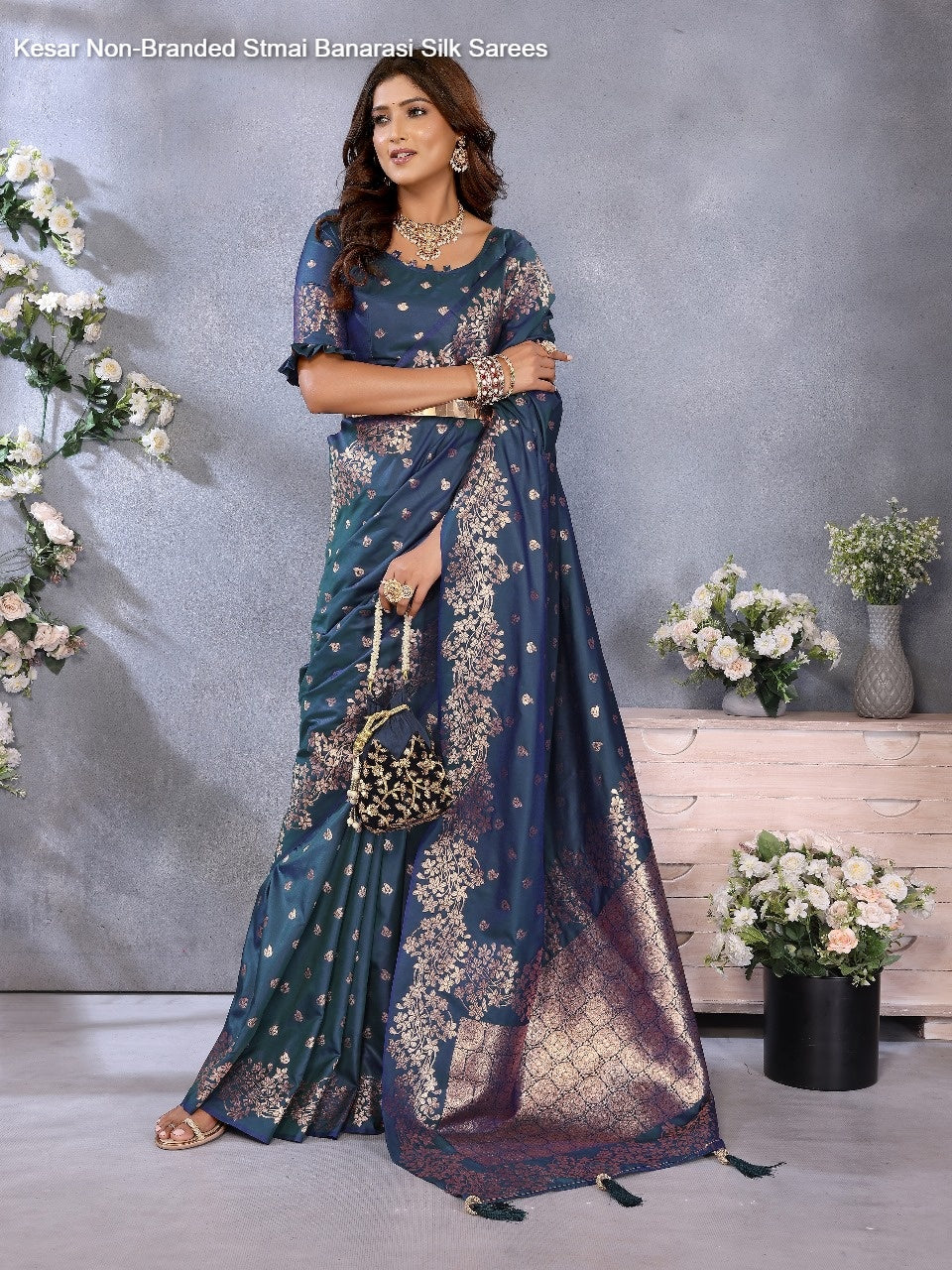 Kesar Non-Branded Stmai Banarasi Silk Sarees