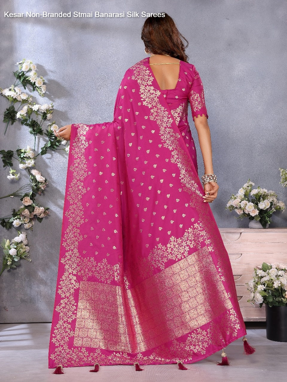 Kesar Non-Branded Stmai Banarasi Silk Sarees