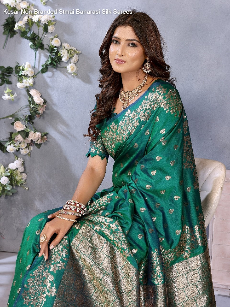 Kesar Non-Branded Stmai Banarasi Silk Sarees
