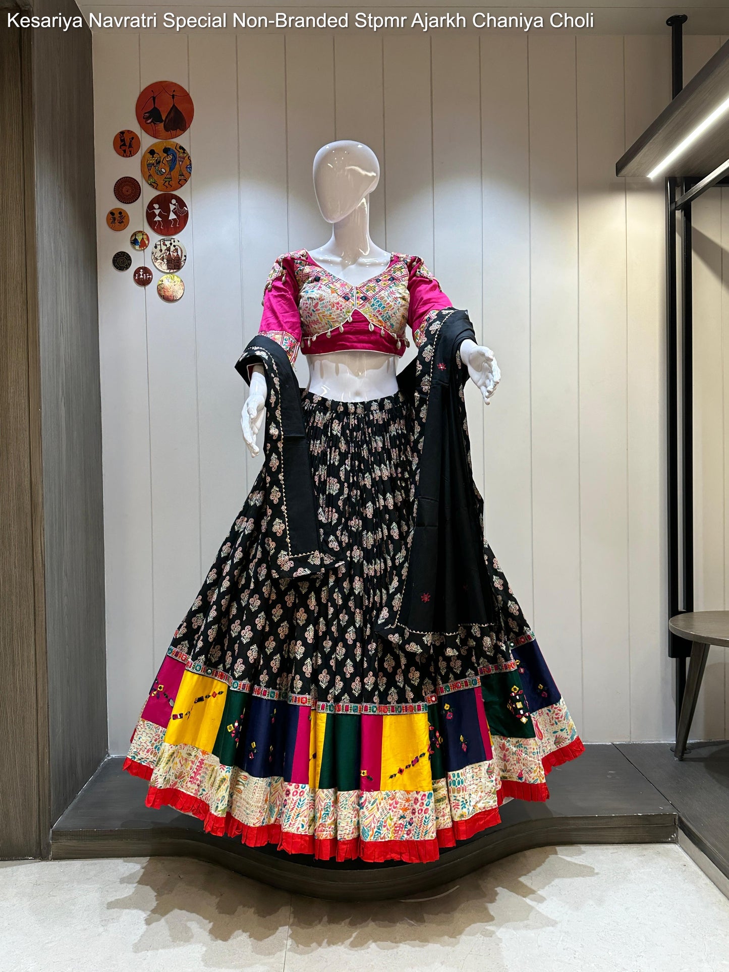 Kesariya Navratri Special Non-Branded Stpmr Ajarkh Chaniya Choli