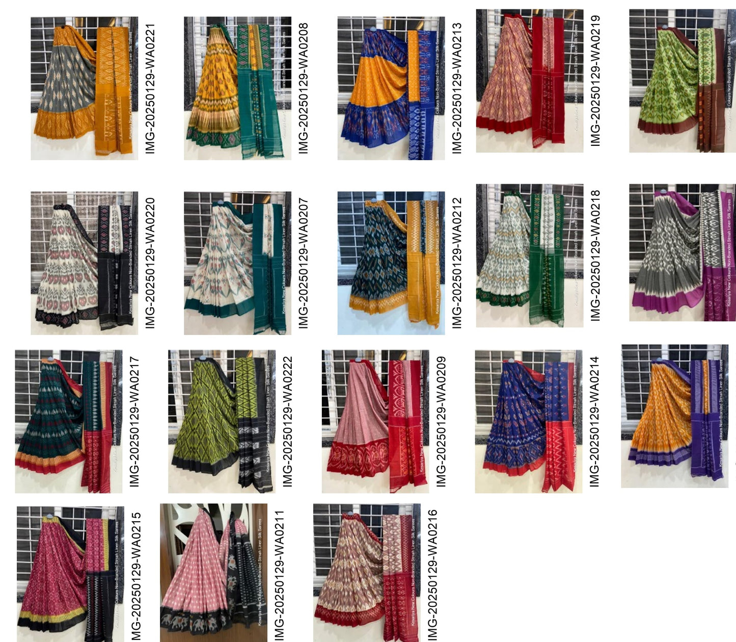 Kesariya New Colours Non-Branded Stmah Linen Silk Sarees