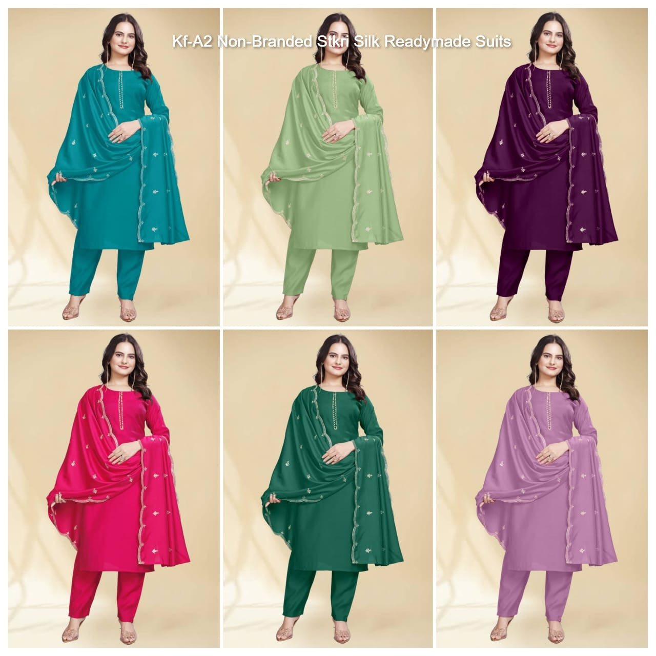 Kf-A2 Non-Branded Stkri Silk Readymade Suits