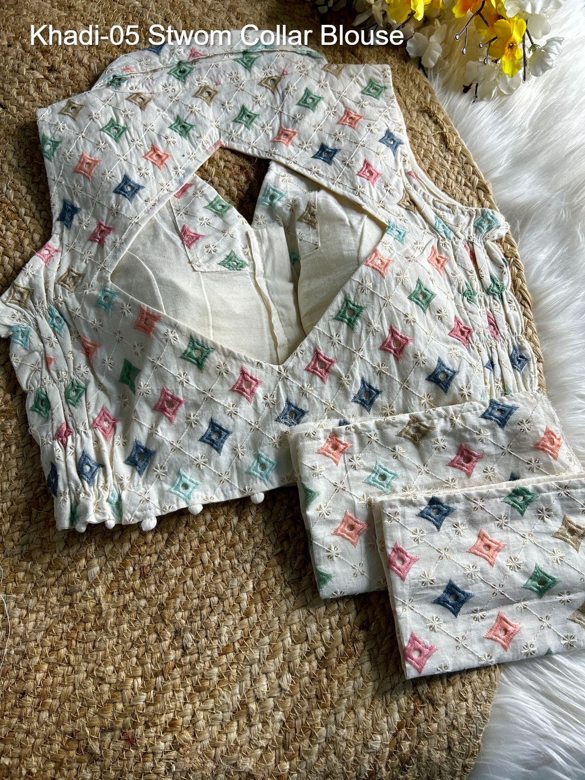 Khadi-05 Stwom Collar Blouse