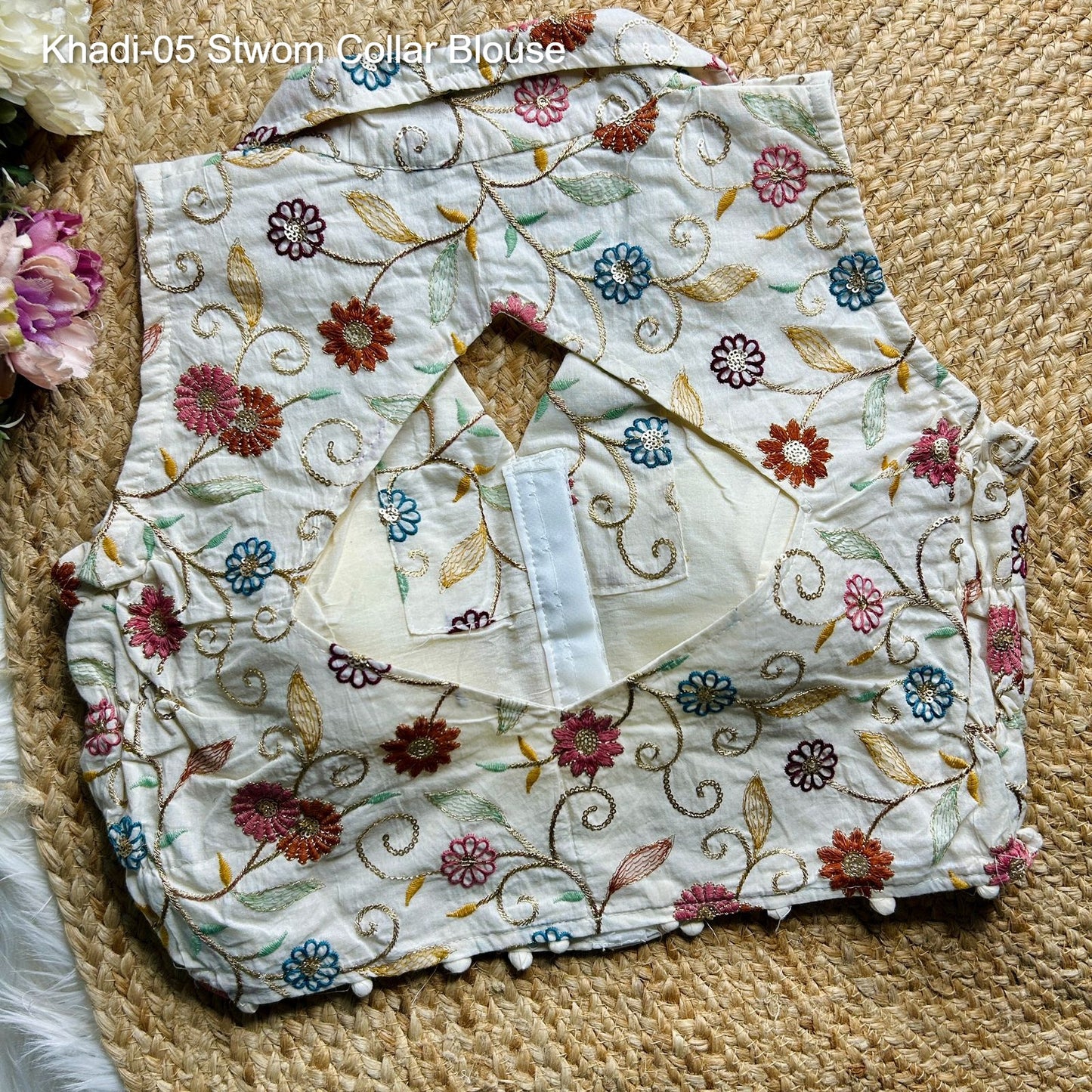 Khadi-05 Stwom Collar Blouse