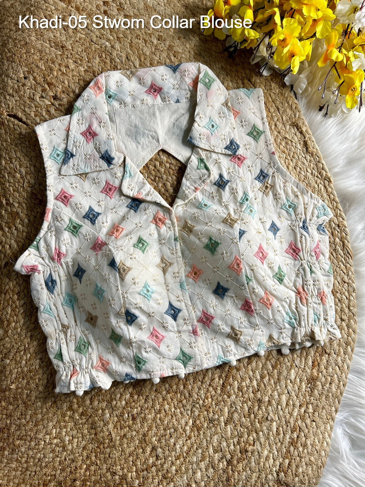 Khadi-05 Stwom Collar Blouse