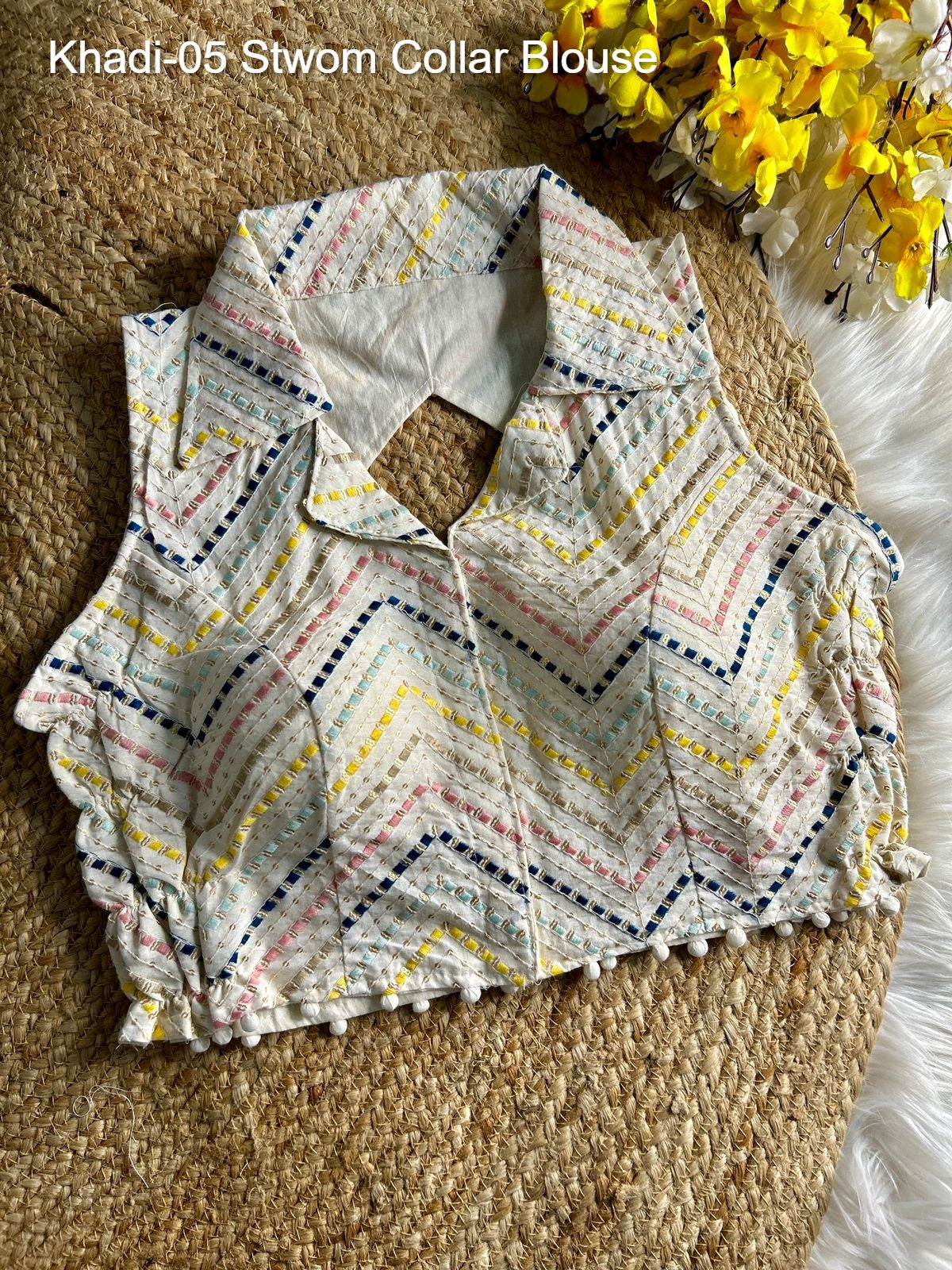 Khadi-05 Stwom Collar Blouse