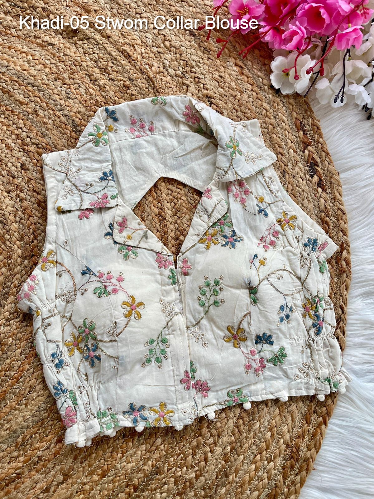 Khadi-05 Stwom Collar Blouse