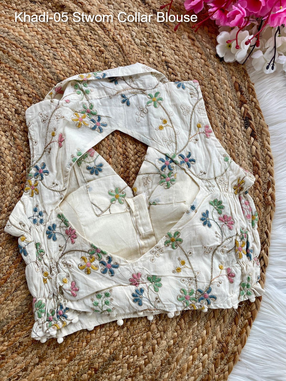 Khadi-05 Stwom Collar Blouse