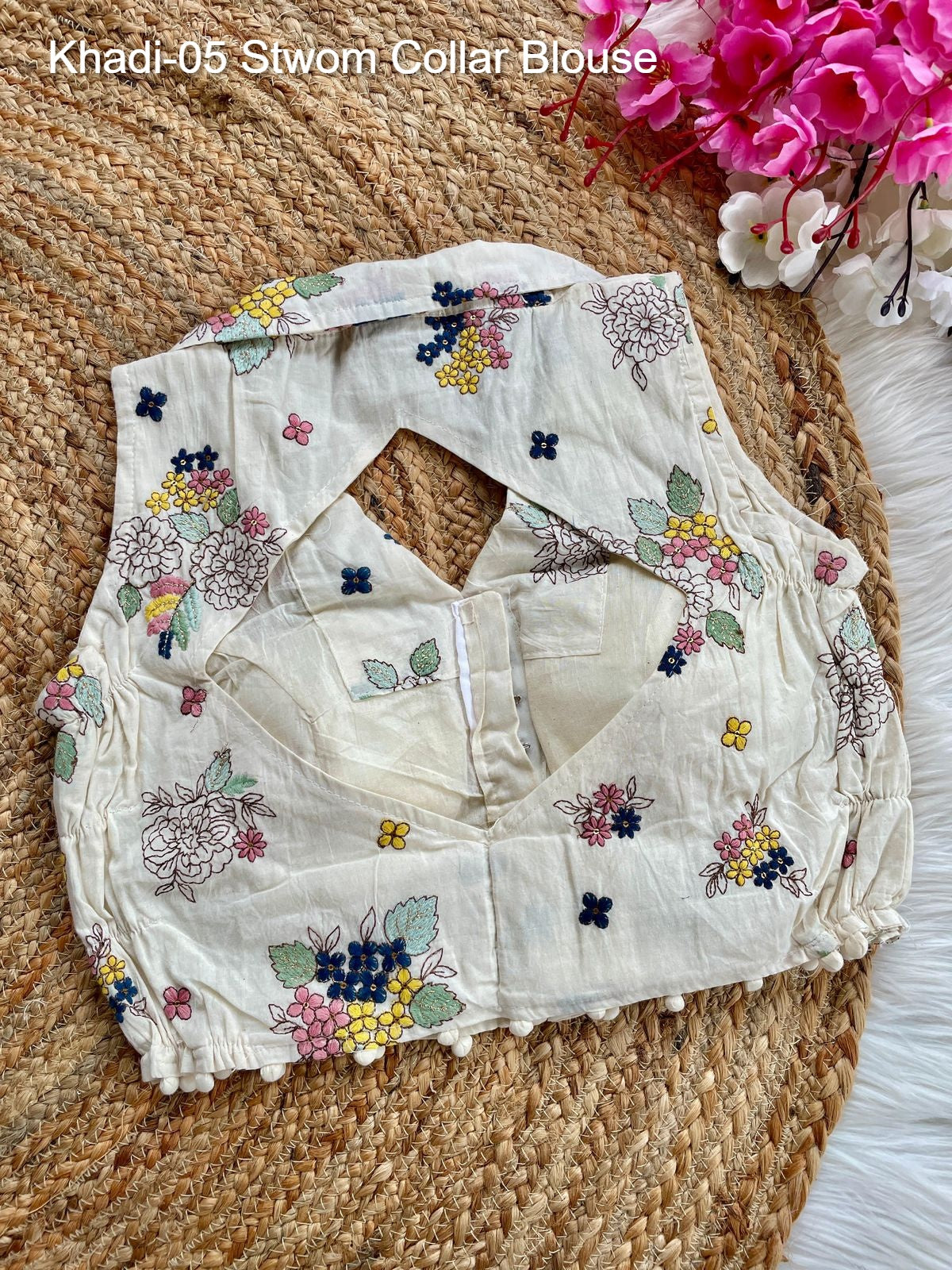 Khadi-05 Stwom Collar Blouse