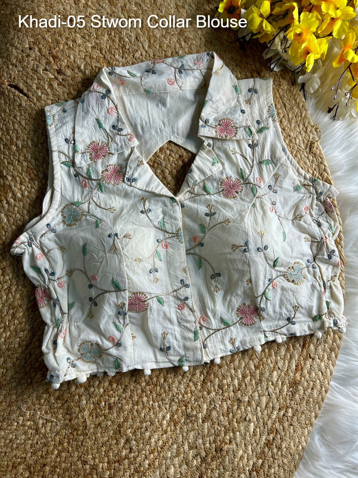 Khadi-05 Stwom Collar Blouse