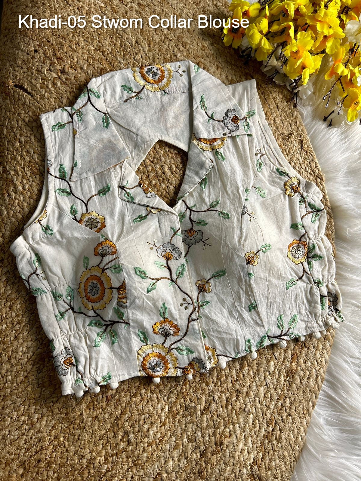 Khadi-05 Stwom Collar Blouse